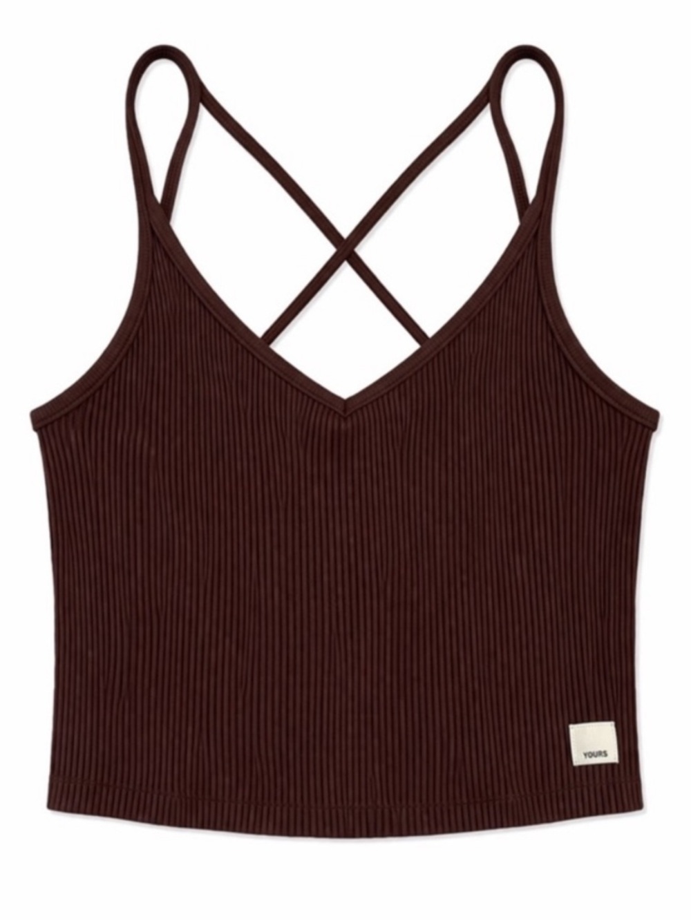 Vuori ribbed tank dark brown XS